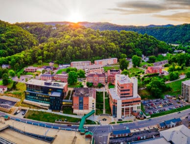 birds eye view of UPIKE campus