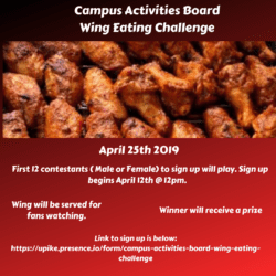flyer for wing eating challenge