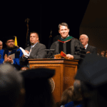 President Burton Webb at inauguration in 2016