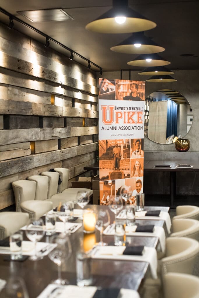 UPIKE banner in event space