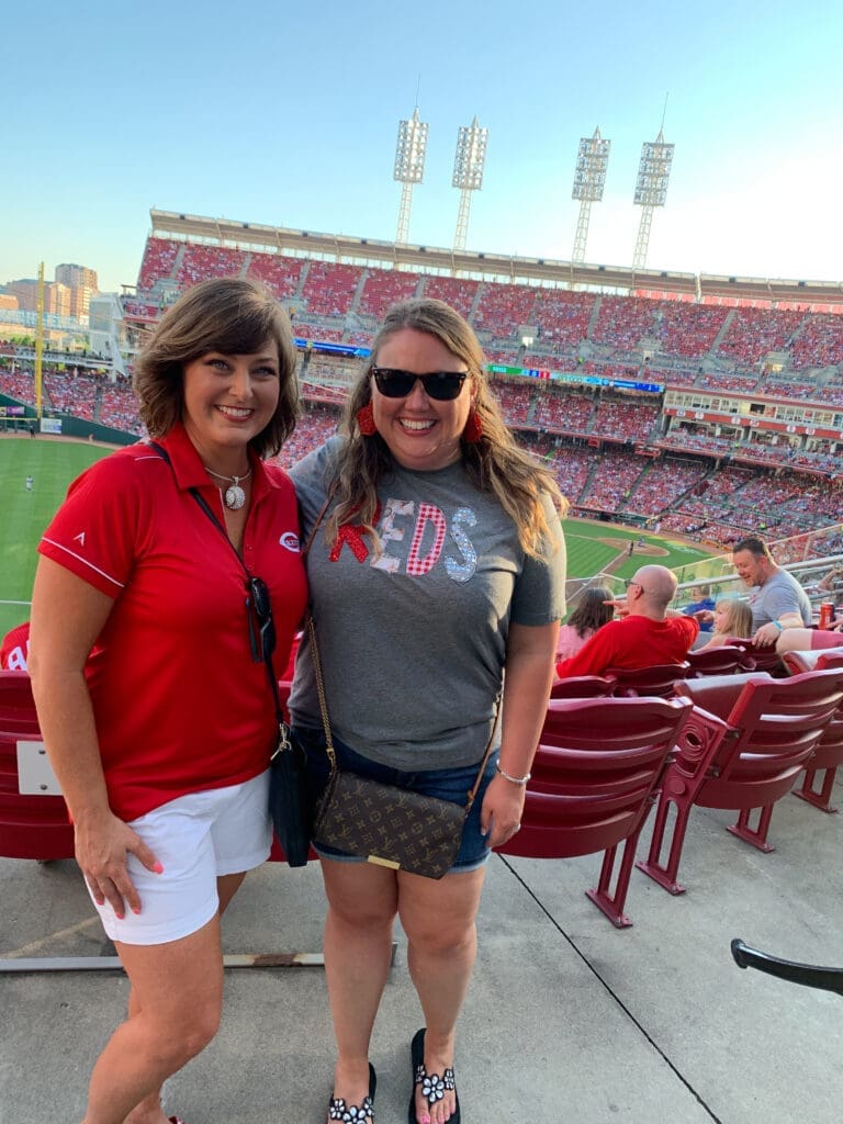 Event attendees enjoys Reds game