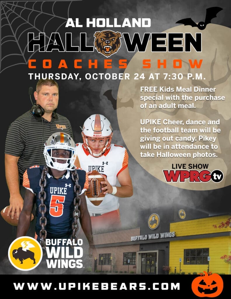 Al Holland Halloween Coaches Show
FREE Kids Meal Dinner special with purchase of an adult meal.