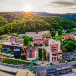 UPIKE campus aerial shot