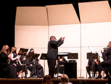 student(s) performing during spring music concert