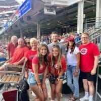 Group from Reds Alumni event at the game