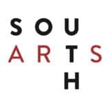 South Arts Logo. Black and red text.