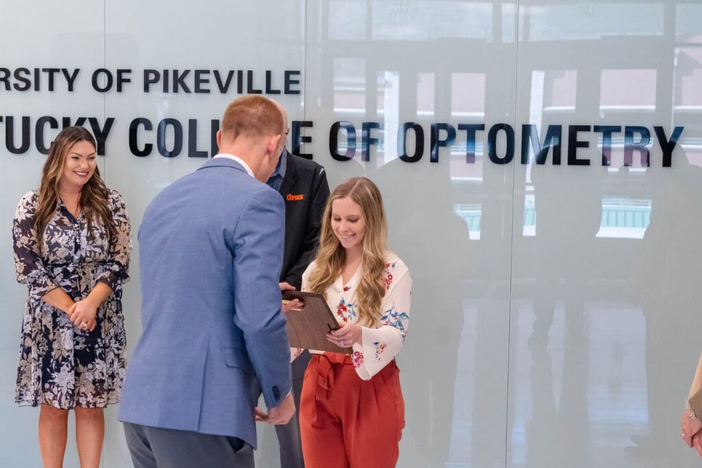 KYCO student Makayla Harr received CooperVision Award