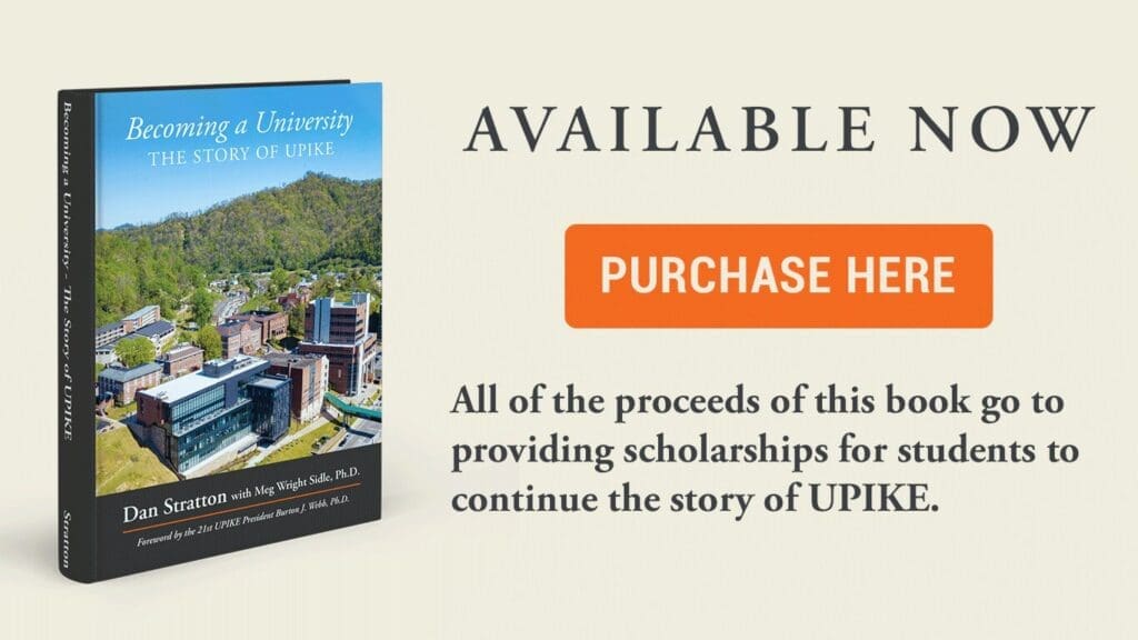 graphic of UPIKE becoming a university book being on sale now.
