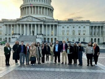 upike students standing outside of united states capital in washington dc