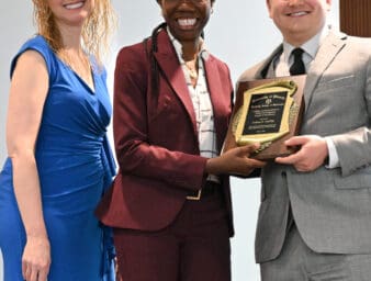 KYCO Awards Ceremony with Dean Reeder, Assistant Dean Ibironke, and award an award winner