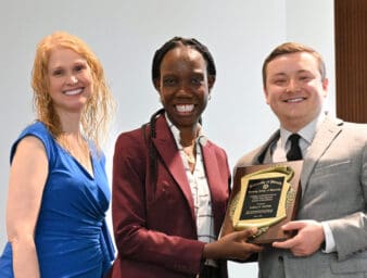 KYCO Awards Ceremony with Dean Reeder, Assistant Dean Ibironke, and award an award winner