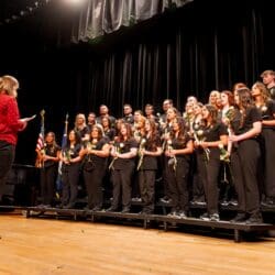 Nursing graduates recite the Florence Nightingale Pledge.