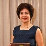Dr. Seema Sachdeva with her plaque at Founders Dinner