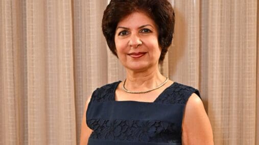 Dr. Seema Sachdeva with her plaque at Founders Dinner