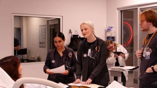 UPIKE nursing students involved in patient simulation