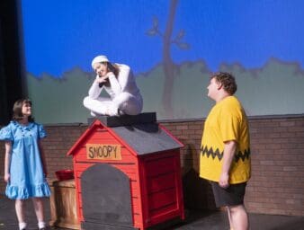 Theatre students on stage